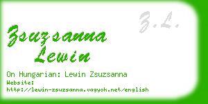 zsuzsanna lewin business card